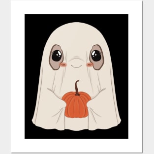 Little ghost pumpkin ! Posters and Art